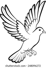 Dove birds logo for peace concept and wedding design