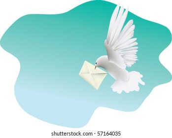 Dove bringing the letter