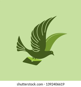 dove carrier / mail sender vector logo