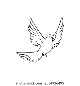 dove carrying a branch symbol of world peace