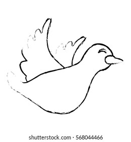 dove cartoon icon image vector illustration design 