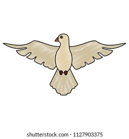 Dove cartoon symbol scribble