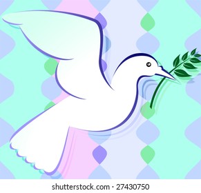 dove in colour background	