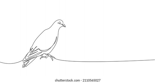 Dove continuous line drawing. One line art of time of love, birds, relationship, lovers, wings, fly, ease, feelings, good, symbolism.