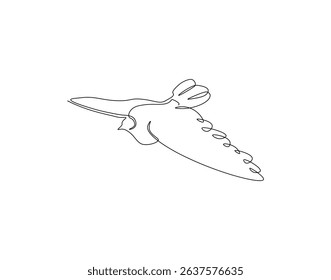 Dove continuous line. Continuous one line drawing of flying pigeon. Animal, bird, peace concept. Single line drawing