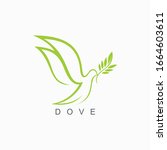 Dove design logo template or icon