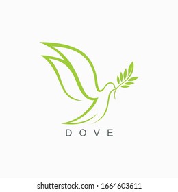 Dove design logo template or icon