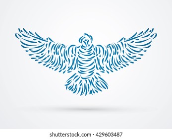 Dove designed using brush graphic vector.