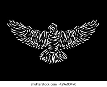 Dove designed using brush graphic vector.