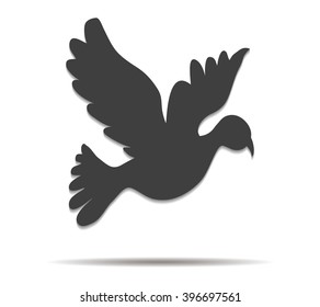 dove double shadow icon vector