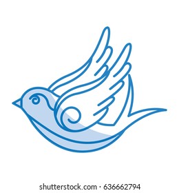 dove drawing isolated icon