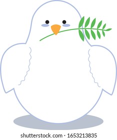 Dove Easter olive Cute icon vector