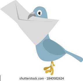 Palo con sobre, ilustración, vector sobre fondo blanco