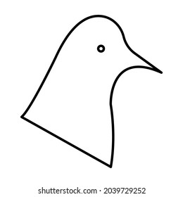 Icono vector de negrita de contorno de la cara de la ranura que se puede modificar o editar fácilmente 