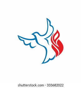 Dove And Flame, Symbol Of Holy Spirit