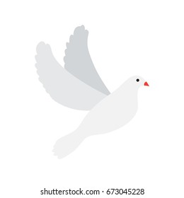 dove flat icon. You can be used dove icon for several purposes like: websites, UI, UX, print templates, promotional materials, info-graphics, web and mobile phone apps.