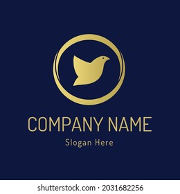 Dove fly circle for logo company