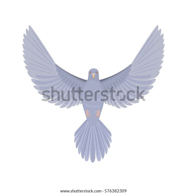 Dove Flying Bird Vector Illustration Stock Vector Royalty Free