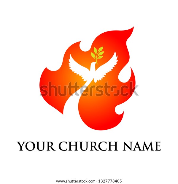 Dove Flying Fire Background Stock Vector (Royalty Free) 1327778405 ...