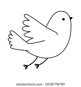 dove flying isolated icon