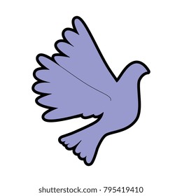 dove flying isolated icon