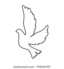 dove flying isolated icon
