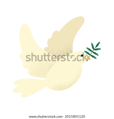 dove flying with olive branch