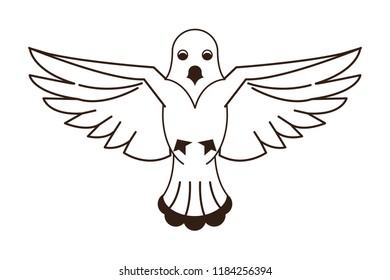 Dove flying symbol