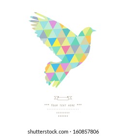Dove. Gentle illustration in vector on white background