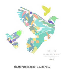 Dove. Gentle illustration in vector on white background