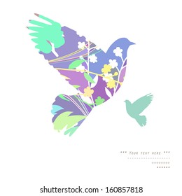 Dove. Gentle illustration in vector on white background