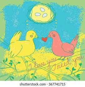 Dove gives heart.