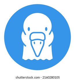 Dove glyph icon. Animal head vector symbol. Agriculture sign. Graph symbol for your web site design, logo, app, UI. EPS10.
