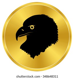 dove - gold vector icon