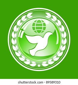 emblema verde paloma
