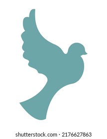 dove green silhouette icon isolated