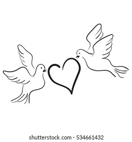 Dove With Heart