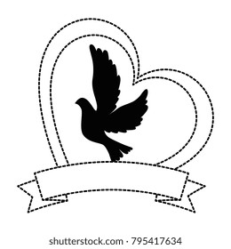 dove with heart icon