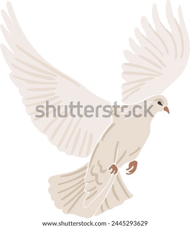 Dove, Holy Spirit, easter element, boho vector 