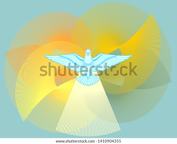 Dove Holy Spirit On Blend Effect Stock Vector Royalty Free