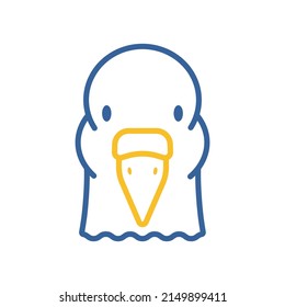Dove icon. Animal head vector symbol. Agriculture sign. Graph symbol for your web site design, logo, app, UI. EPS10.