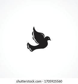 dove icon. dove bird icon isolated on white background for web and mobile