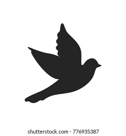 Dove icon. Bird symbol. Animal pictogram, flat vector sign isolated on white background. Simple vector illustration for graphic and web design.