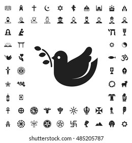 Dove icon illustration isolated vector sign symbol