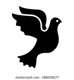 Dove icon isolated on white background