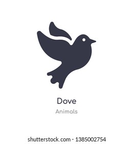 dove icon. isolated dove icon vector illustration from animals collection. editable sing symbol can be use for web site and mobile app