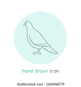 Dove icon line element. Vector illustration of dove icon line isolated on clean background for your web mobile app logo design.