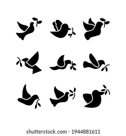 dove icon or logo isolated sign symbol vector illustration - Collection of high quality black style vector icons
