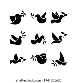 dove icon or logo isolated sign symbol vector illustration - Collection of high quality black style vector icons
