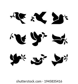 dove icon or logo isolated sign symbol vector illustration - Collection of high quality black style vector icons
